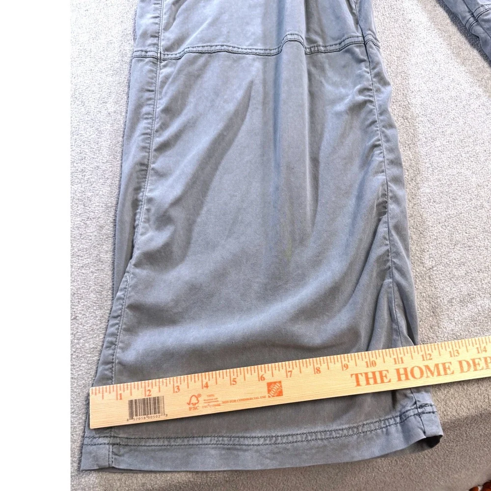 American Eagle Cargo Pants Womens Sz 16 Gray Wide Leg Utility Pockets Casual Y2K